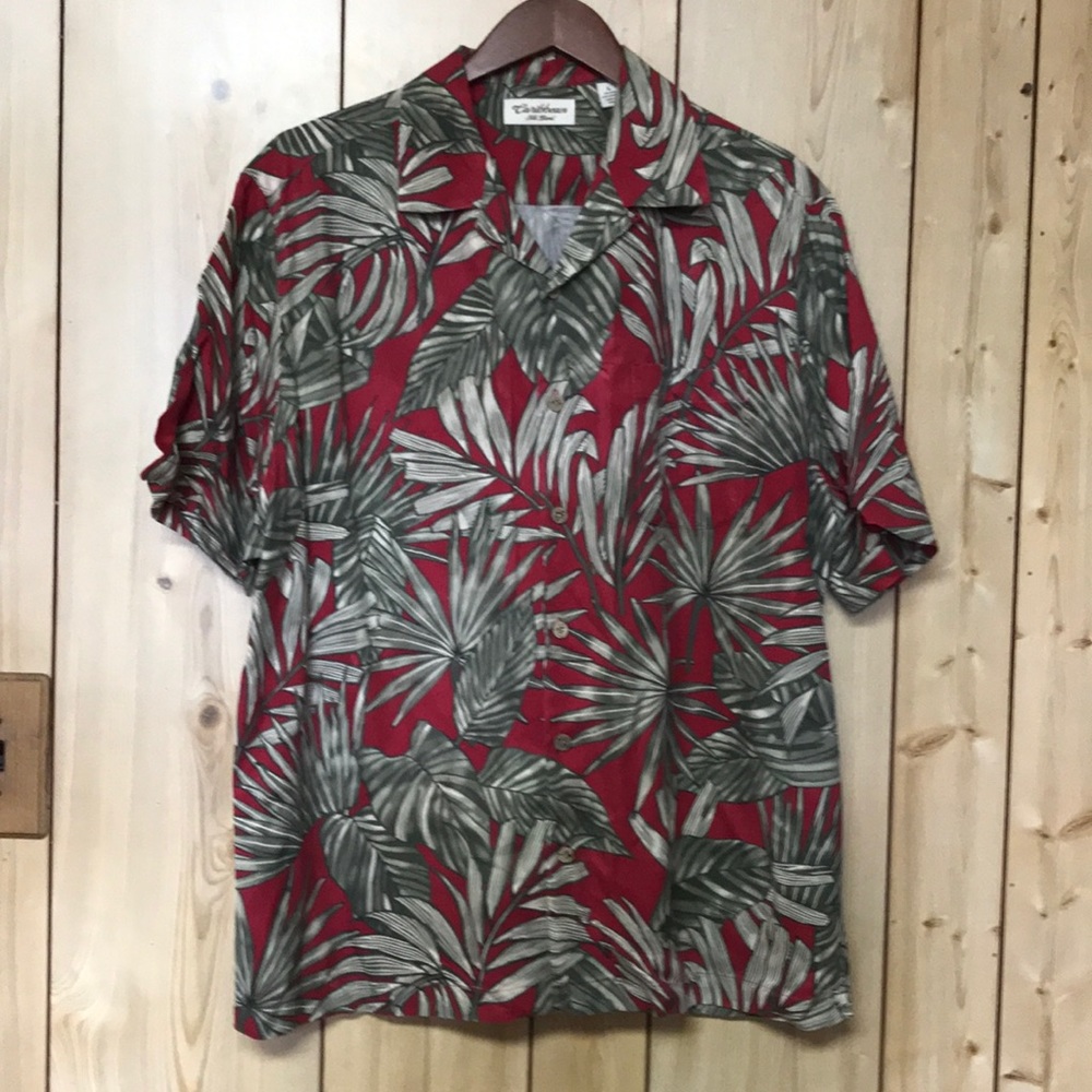 LAST CALL Men's vintage Caribbean tropical floral Hawaiian shirt LARGE EUC